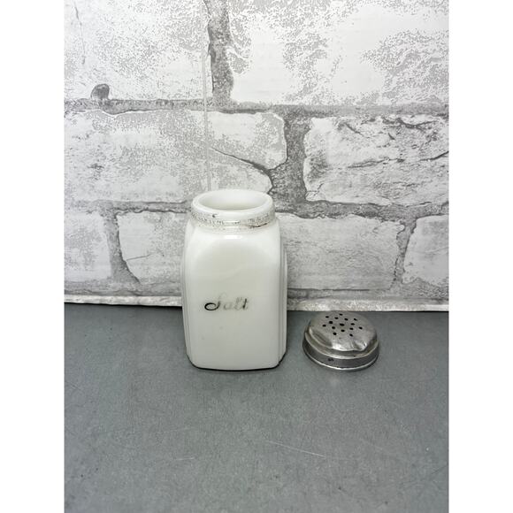 Vintage Mid Century Milk Glass Salt Shaker - Picture 5 of 5
